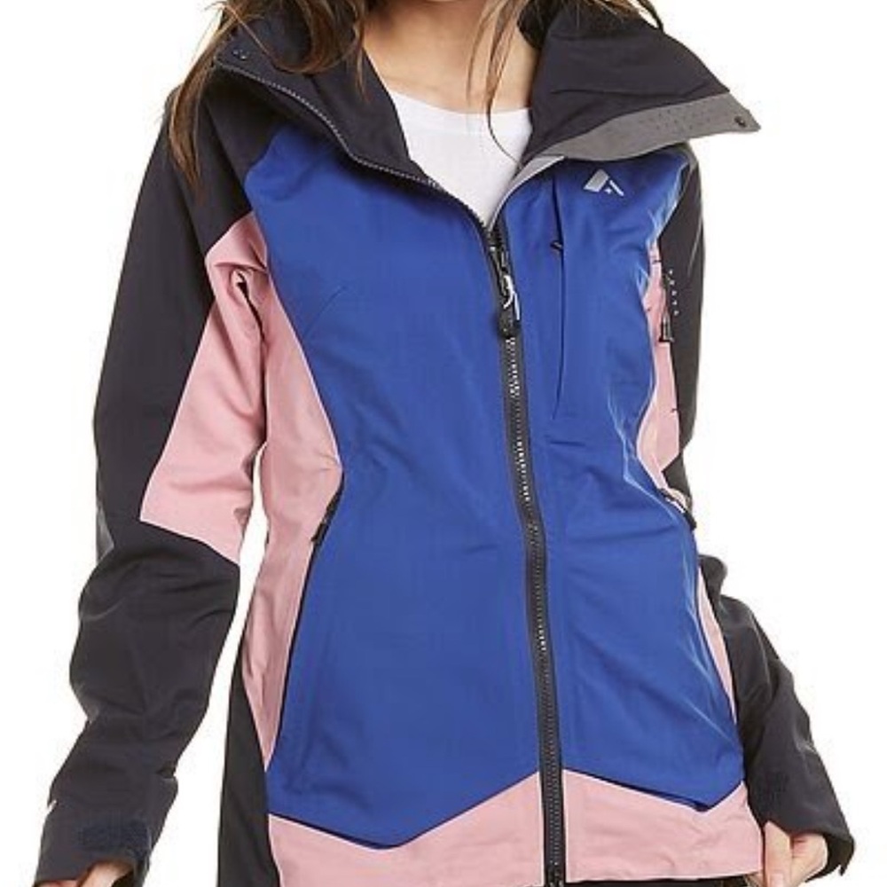 Orage Blue and Pink Ski Jacket Weather-Resistant Design